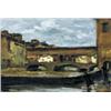 Image 1 : Fényes Adolf (1867-1945), Firenze, a Ponte Vecchio esoben