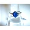 Image 1 : 10.75 CTW SAPPHIRE RING .925 STERLING SILVER