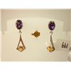 Image 1 : 24.50 CTW AMETHYST AND CITRINE EARRING .925 STERLING SI
