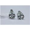 Image 1 : 26.50 CTW GREEN AMETHYST EARINGS .925 STERLING SILVER