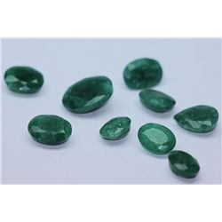 37.45 AFRICAN EMERALD MIX-SHAPED/SIZED (9 PC)