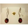 Image 1 : 28.75 CTW GARNET EARRING .925 STERLING SILVER