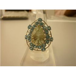 59.50 CTW AMETHYST RING .925 STERLING SILVER