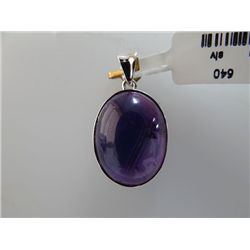14.50 CTW GREEN AMETHYST PENDANT .925 STERLING SILVER