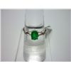 Image 1 : NATURAL 14.75 CTW EMRLED RING .925 STERLING SILVER