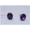 Image 1 : 17.65 CTW AMETHYST EARINGS .925 STERLING SILVER