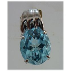 16.00 CTW BLUE TOPAZ 10*12 OVAL PENDANT .925 STERLING S