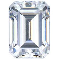 GIA CERT. 0.74 CTW DIAMOND EMERALD H/VVS1