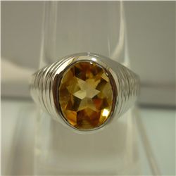 29.75 CTW CITRINE RING .925 STERLING SILVER
