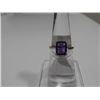 Image 1 : 12.00 CTW AMETHYST RING .925 STERLING SILVER
