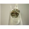 Image 1 : 39.00 CTW GREEN AMETHYST RING .925 STERLING SILVER