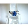 Image 1 : 15.00 CTW SAPPHIRE RING .925 STERLING SILVER