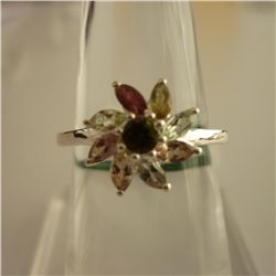 21.70 ctw,SEMIPRECIOUS RING .925 STERLING SILVER