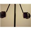Image 1 : 14.25 CTW AMETHYST EARRING .925 STERLING SILVER