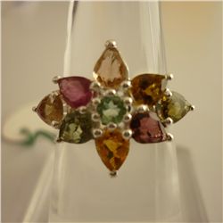 30.30 ctw,SEMIPRECIOUS RING .925 STERLING SILVER