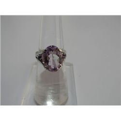 26.50 CTW AMETHYST RING .925 STERLING SILVER