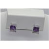 Image 1 : 13.35 CTW AMETHYST EARRING .925 STERLING SILVER