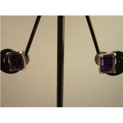 12.50 CTW AMETHYST EARRING .925 STERLING SILVER