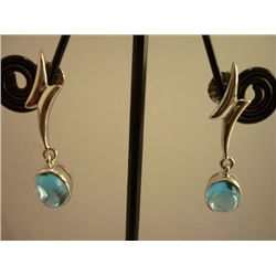 12.50 CTW GARNET EARRING .925 STERLING SILVER