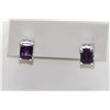 Image 1 : 13.95 CTW AMETHYST EARINGS .925 STERLING SILVER