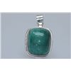 Image 1 : 41.03 CTW EMERALD CABUSHION PENDANT .925 STERLING SILVE