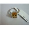 Image 1 : NATURAL 12.75 CTW  CITRINE RING .925 STERLING SILVER