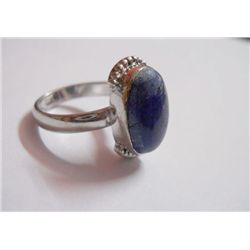 30.75 CTW LAPIS RING .925 STERLING SILVER