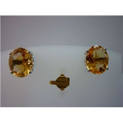 18.75 CTW CITRINE EARRING .925 STERLING SILVER