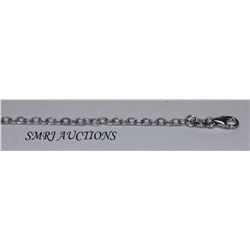 GENUINE 14K ITALIAN WHITE GOLD 3.44G HAND MADE CHAIN