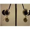 Image 1 : 40.25 CTW BLACK STAR AND LABARODITE EARRING .925 STERLI