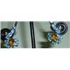 Image 1 : NATURAL 24.25 CTW BLUE TOPAZ AND CITRINE EARRING .925 S