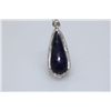 Image 1 : NATURAL 30.00 CTW LAPIS PEAR CUT PENDANT .925 STERLING