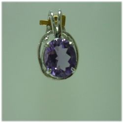 17.00 CTW Amethyst PENDANT .925 STERLING SILVER