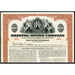 Celebrating their 125th Anniversary, Bristol-Myers Co., Specimen Bond.