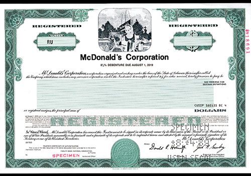 Celebrating Their 50th Anniversary Mcdonald S Corp Specimen Stock