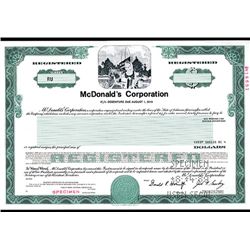 Celebrating their 50th Anniversary, McDonald's Corp., Specimen Stock.