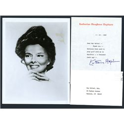 Katherine Hepburn Signed Letter and Black and White Photograph, 1987.