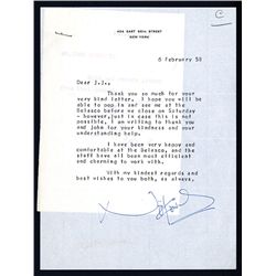 Noel Coward Signed Letter, 1958.