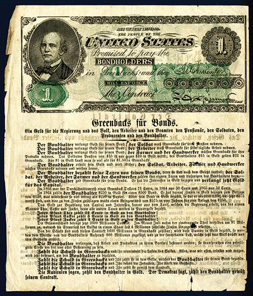 U.S. Greenback for Bonds Satirical Note With Facsimile 1860's Legal ...