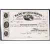 Image 1 : Bank of Lexington, Proof Stock Certificate.