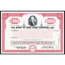 Bank of New York Company, Inc. Specimen Stock.