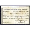 Image 1 : Commercial Bank in the City of New-York, 1842 Issued Stock Certificate.