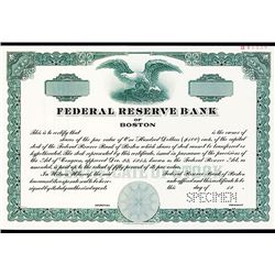 Federal Reserve Bank of Boston, Specimen Stock.