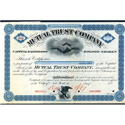 Mutual Trust Co., Specimen Stock.