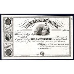 Easton Bank, Proof Stock Certificate.