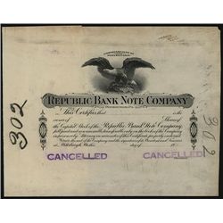 Republic Bank Note Co., Stock Proof.