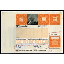 RCA Corp., Unique Model Proof Stock.