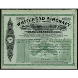 Whitehead Aircraft Ltd. Issued Stock.