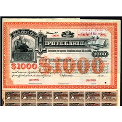 Banco Hipotecario Specimen Bond.