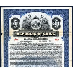 Republic of Chile Specimen Bond.